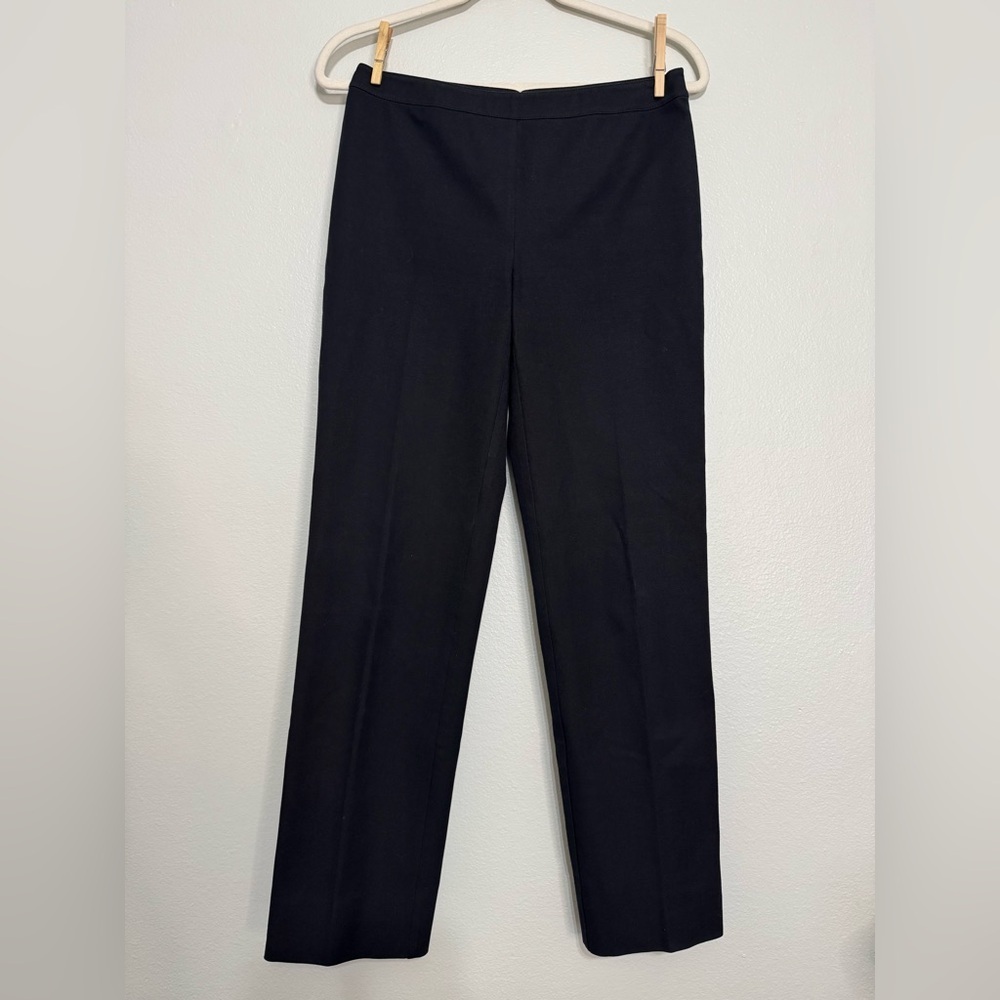 Lafayette 148 Bleeker Pant in Stretch Cotton - Black - 2